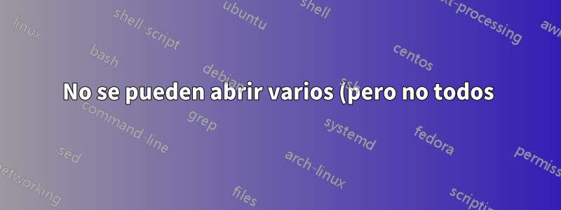 No se pueden abrir varios (pero no todos) archivos pdf dentro del escritorio mendeley (Ubuntu 18.04)