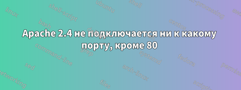 Apache 2.4 не подключается ни к какому порту, кроме 80