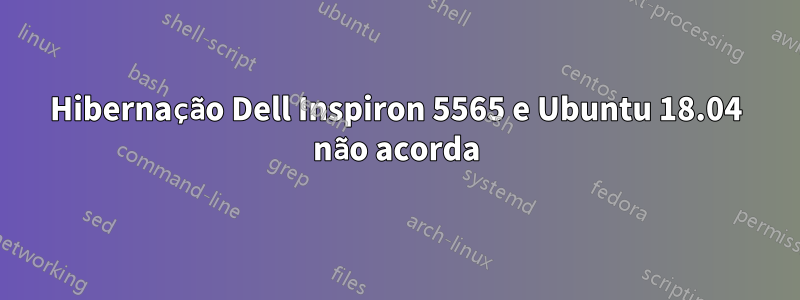 Hibernação Dell Inspiron 5565 e Ubuntu 18.04 não acorda