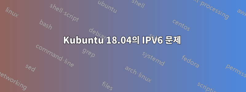 Kubuntu 18.04의 IPV6 문제