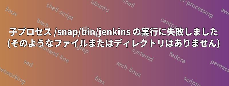 子プロセス /snap/bin/jenkins の実行に失敗しました (そのようなファイルまたはディレクトリはありません)