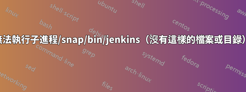 無法執行子進程/snap/bin/jenkins（沒有這樣的檔案或目錄）