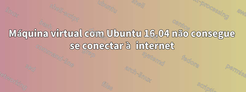 Máquina virtual com Ubuntu 16.04 não consegue se conectar à internet