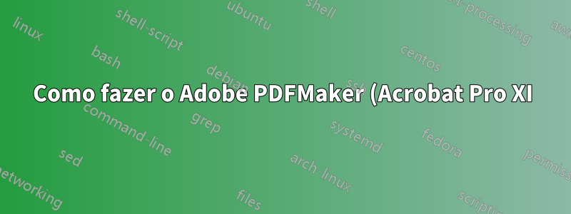 Como fazer o Adobe PDFMaker (Acrobat Pro XI) funcionar com o Microsoft Office 2007 usando winetricks?
