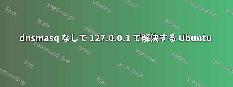 dnsmasq なしで 127.0.0.1 で解決する Ubuntu