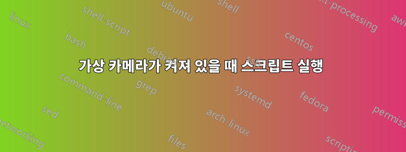 가상 카메라가 켜져 있을 때 스크립트 실행