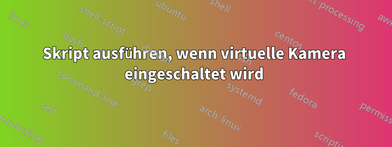 Skript ausführen, wenn virtuelle Kamera eingeschaltet wird