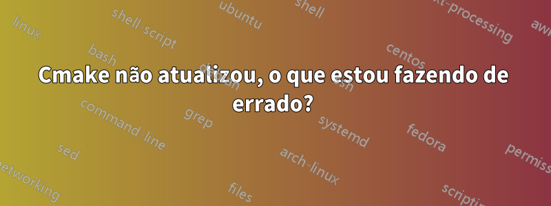 Cmake não atualizou, o que estou fazendo de errado?