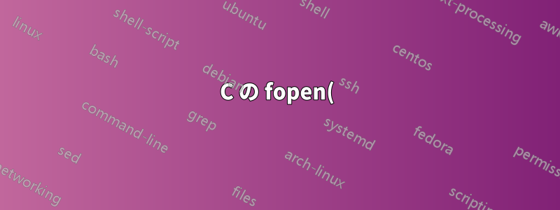 C の fopen() 関数を使用してもファイルが開かない