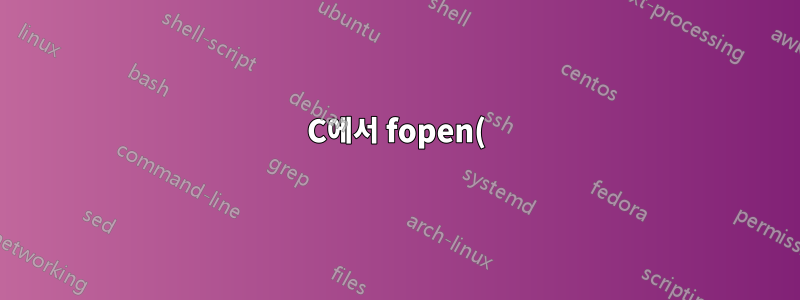 C에서 fopen() 함수를 사용하여 파일이 열리지 않습니다.