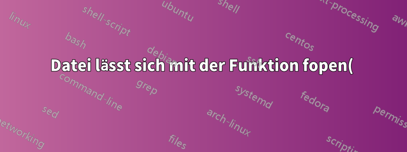 Datei lässt sich mit der Funktion fopen() in C nicht öffnen