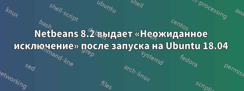 Netbeans 8.2 выдает «Неожиданное исключение» после запуска на Ubuntu 18.04