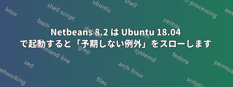 Netbeans 8.2 は Ubuntu 18.04 で起動すると「予期しない例外」をスローします