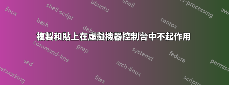 複製和貼上在虛擬機器控制台中不起作用