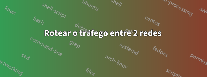 Rotear o tráfego entre 2 redes