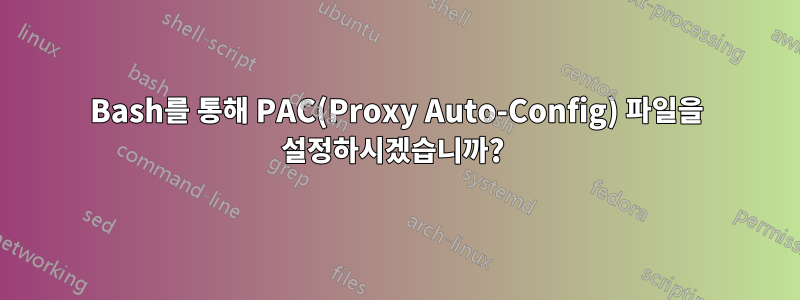 Bash를 통해 PAC(Proxy Auto-Config) 파일을 설정하시겠습니까? 