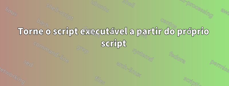 Torne o script executável a partir do próprio script