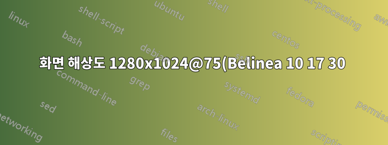 화면 해상도 1280x1024@75(Belinea 10 17 30)가 제대로 작동하지 않음 - Ubuntu 18.04 LTS