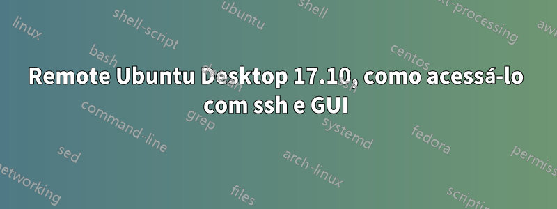 Remote Ubuntu Desktop 17.10, como acessá-lo com ssh e GUI