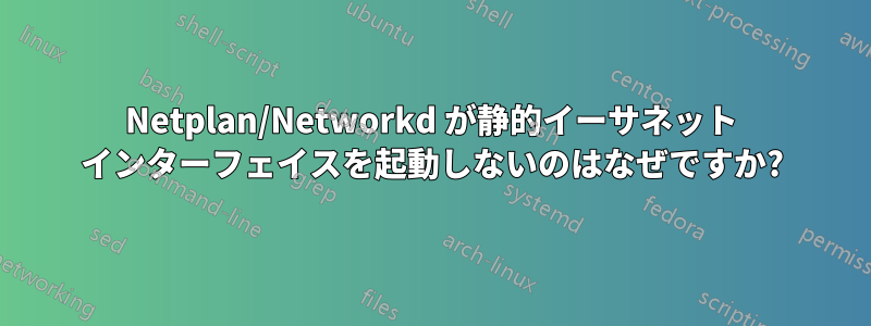 Netplan/Networkd が静的イーサネット インターフェイスを起動しないのはなぜですか?