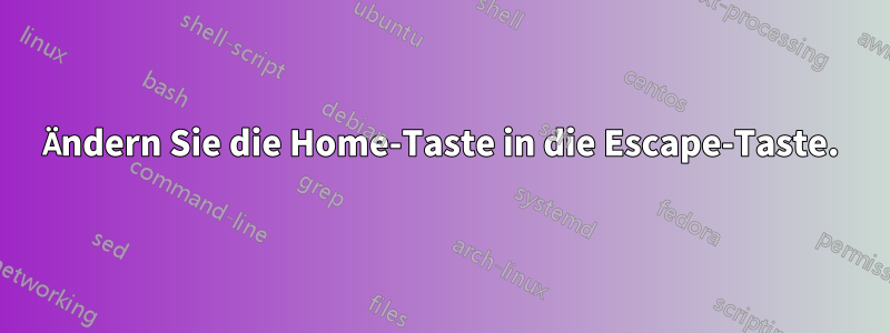 Ändern Sie die Home-Taste in die Escape-Taste.