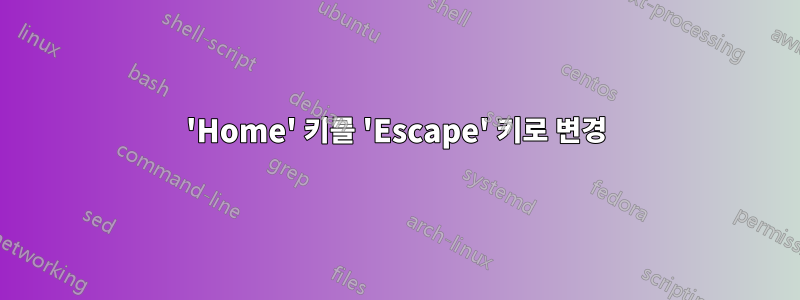 'Home' 키를 'Escape' 키로 변경