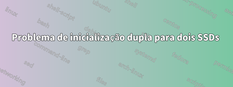 Problema de inicialização dupla para dois SSDs