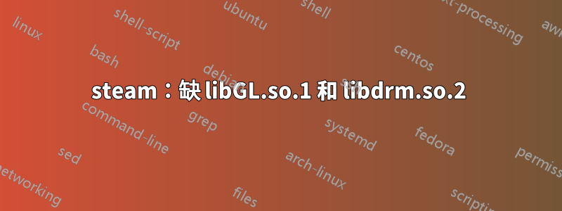 steam：缺 libGL.so.1 和 libdrm.so.2