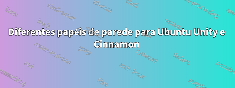 Diferentes papéis de parede para Ubuntu Unity e Cinnamon