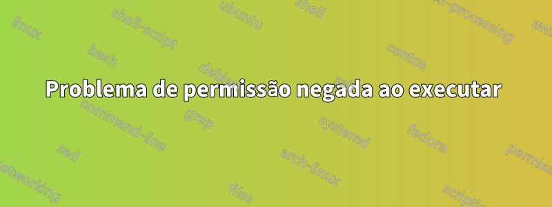 Problema de permissão negada ao executar