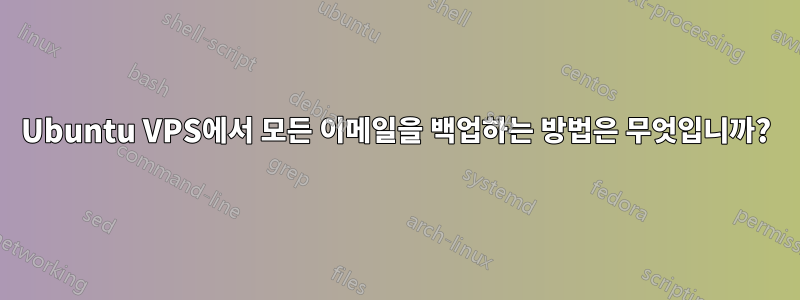 Ubuntu VPS에서 모든 이메일을 백업하는 방법은 무엇입니까?