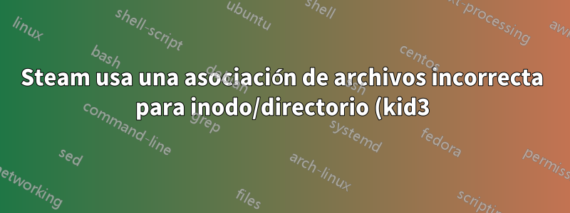 Steam usa una asociación de archivos incorrecta para inodo/directorio (kid3)