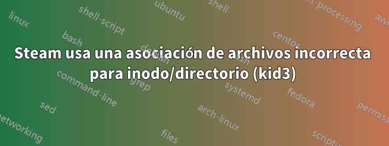 Steam usa una asociación de archivos incorrecta para inodo/directorio (kid3)