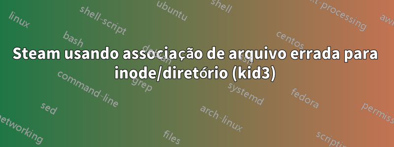 Steam usando associação de arquivo errada para inode/diretório (kid3)