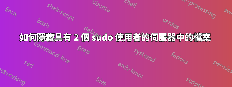如何隱藏具有 2 個 sudo 使用者的伺服器中的檔案