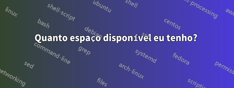 Quanto espaço disponível eu tenho?
