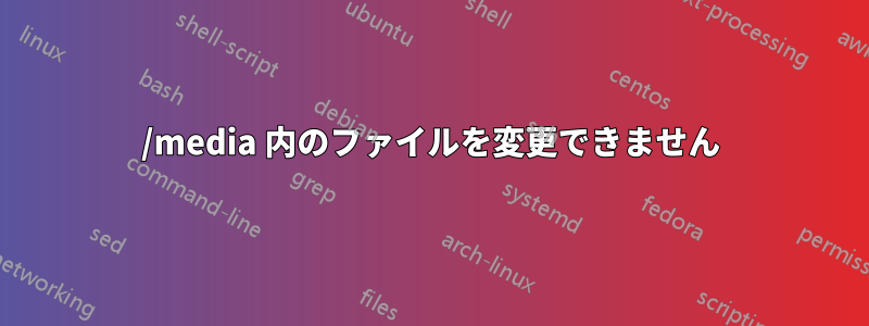 /media 内のファイルを変更できません