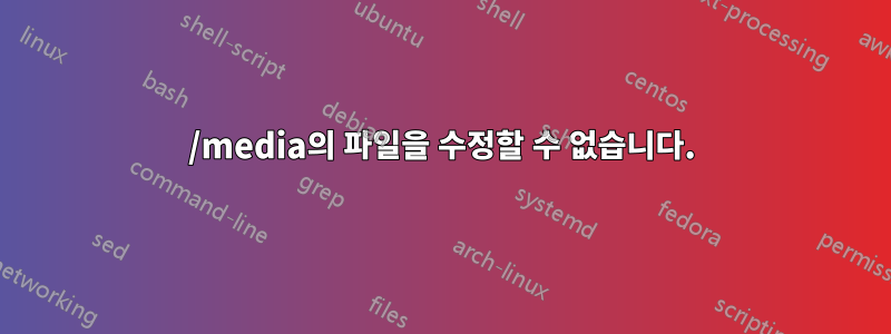 /media의 파일을 수정할 수 없습니다.