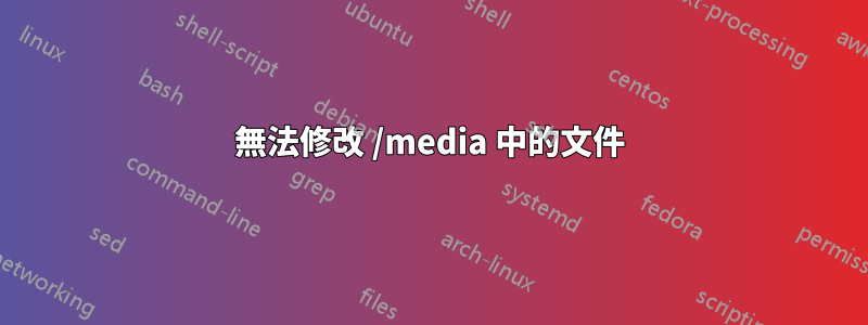 無法修改 /media 中的文件