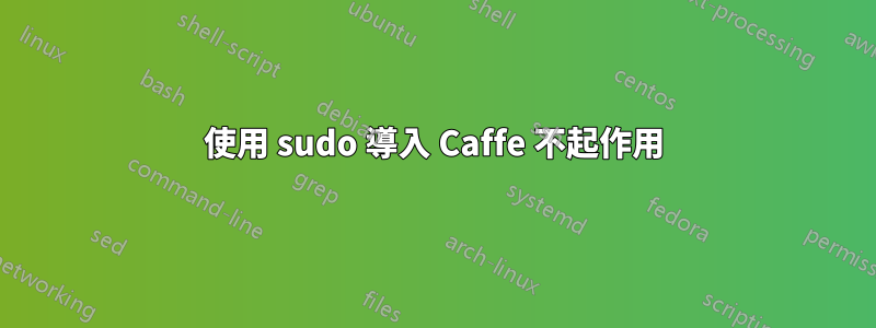 使用 sudo 導入 Caffe 不起作用