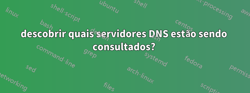 descobrir quais servidores DNS estão sendo consultados?