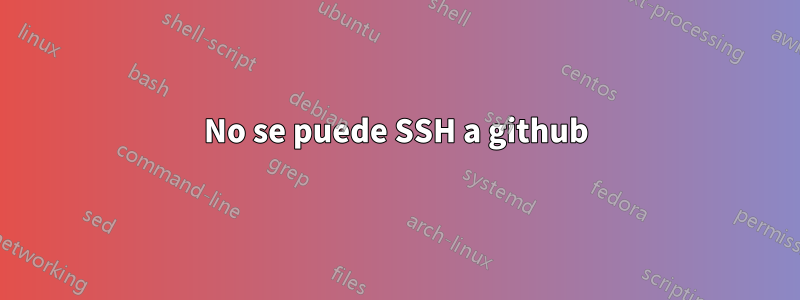 No se puede SSH a github
