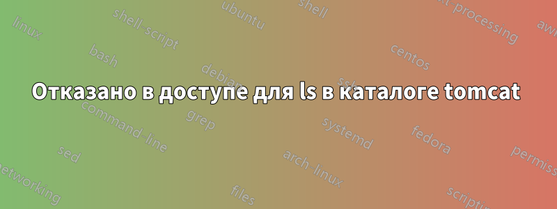 Отказано в доступе для ls в каталоге tomcat