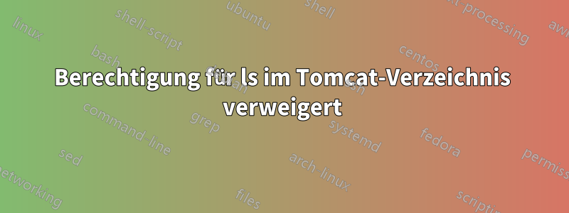Berechtigung für ls im Tomcat-Verzeichnis verweigert