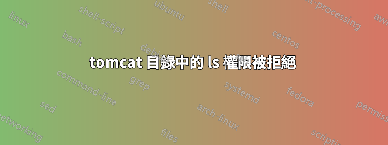 tomcat 目錄中的 ls 權限被拒絕