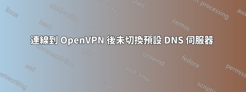 連線到 OpenVPN 後未切換預設 DNS 伺服器