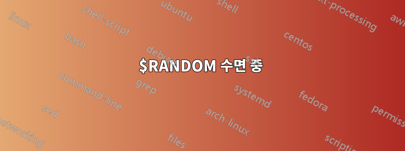 $RANDOM 수면 중