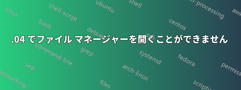 19.04 でファイル マネージャーを開くことができません