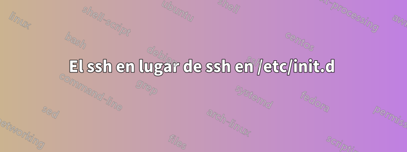 El ssh en lugar de ssh en /etc/init.d