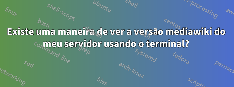 Existe uma maneira de ver a versão mediawiki do meu servidor usando o terminal?